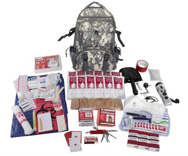 Deluxe - Kit de supervivencia de emergencia para 4 personas - Kit de mochila